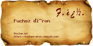 Fuchsz Áron névjegykártya
